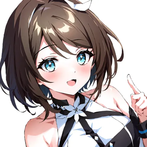 kurikoma komaru,solo,1girl,<lora:kurikoma komaru:0.7>,upper body,brown hair