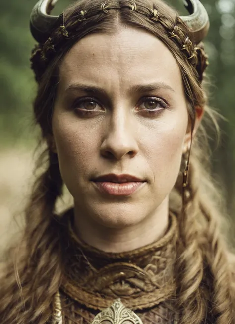 A stunning intricate full color portrait of (sks woman:1) as (viking warrior), (barbarian), epic character composition, by ilya kuvshinov, alessio albi, nina masic, sharp focus, natural lighting, subsurface scattering, f2, 35mm, film grain, <lora:locon_alanis_v1_from_v1_64_32:1.25>