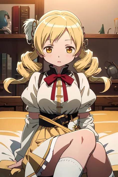 (masterpiece, best quality), 1girl, <lora:mami-madomagi:0.8> mami tomoe