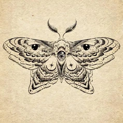 <lora:wdct-000007:0.8>moth with eyes on its wings