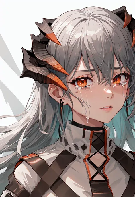best quality, masterpiece, highres, solo, (saria_arknights:1.10), crying, sobbing, tears, portrait, looking at viewer, 43 <lora:saria_arknights:0.80>