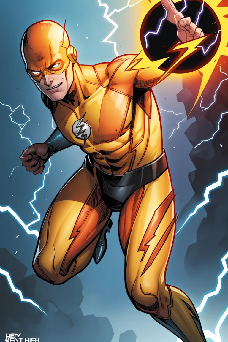 Clay Mann, the reverse flash, smirk, crazy eyes, villain, lightning streak