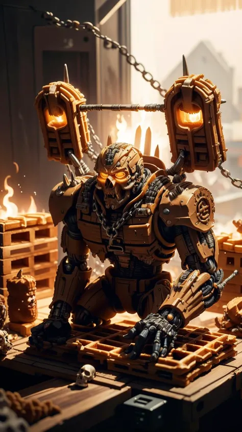 WaffleStyle delicate cyborg, pallet forks,ease of reach,connector labels (usb, hdmi, etc.),etched patterns, tiled, wavy
<lora:WaffleStyle:0.6> delicate cyborg, pallet forks,ease of reach,connector labels (usb, hdmi, etc.),etched patterns, tiled, wavy
, Khorne_World delicate cyborg, pallet forks,ease of reach,connector labels (usb, hdmi, etc.),etched patterns, tiled, wavy
, skulls, chain, spikes, fantasy, fire, red glow, red theme <lora:Khorne_World:0.6>, (Masterpiece:1.3) (best quality:1.2) (high quality:1.1)