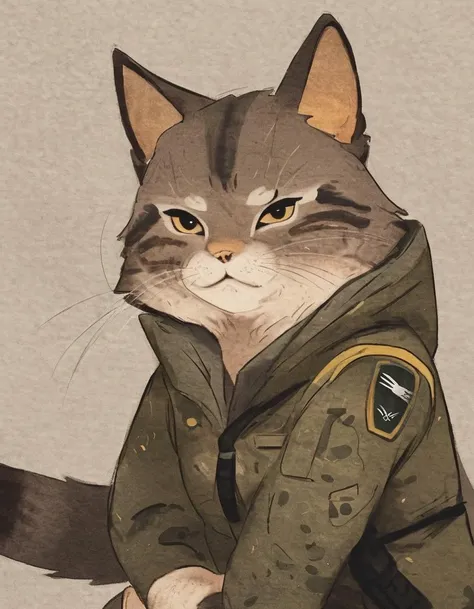 nelli_artstyle, <lora:Nelli_Art_Style:1>,
meikun forest cat, dressed in military gear, eyes are angry and yellow, the cat is loading a rocket launcherMIM-104 Patriot