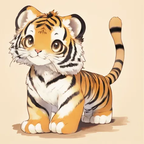 cute tiger. solo.
 <lora:loha_animal_sdxl:1>