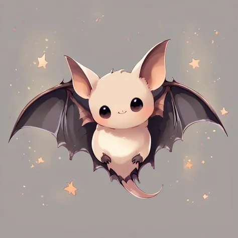 cute bat. solo. bat wing. flying.
 <lora:loha_animal_sdxl:1>