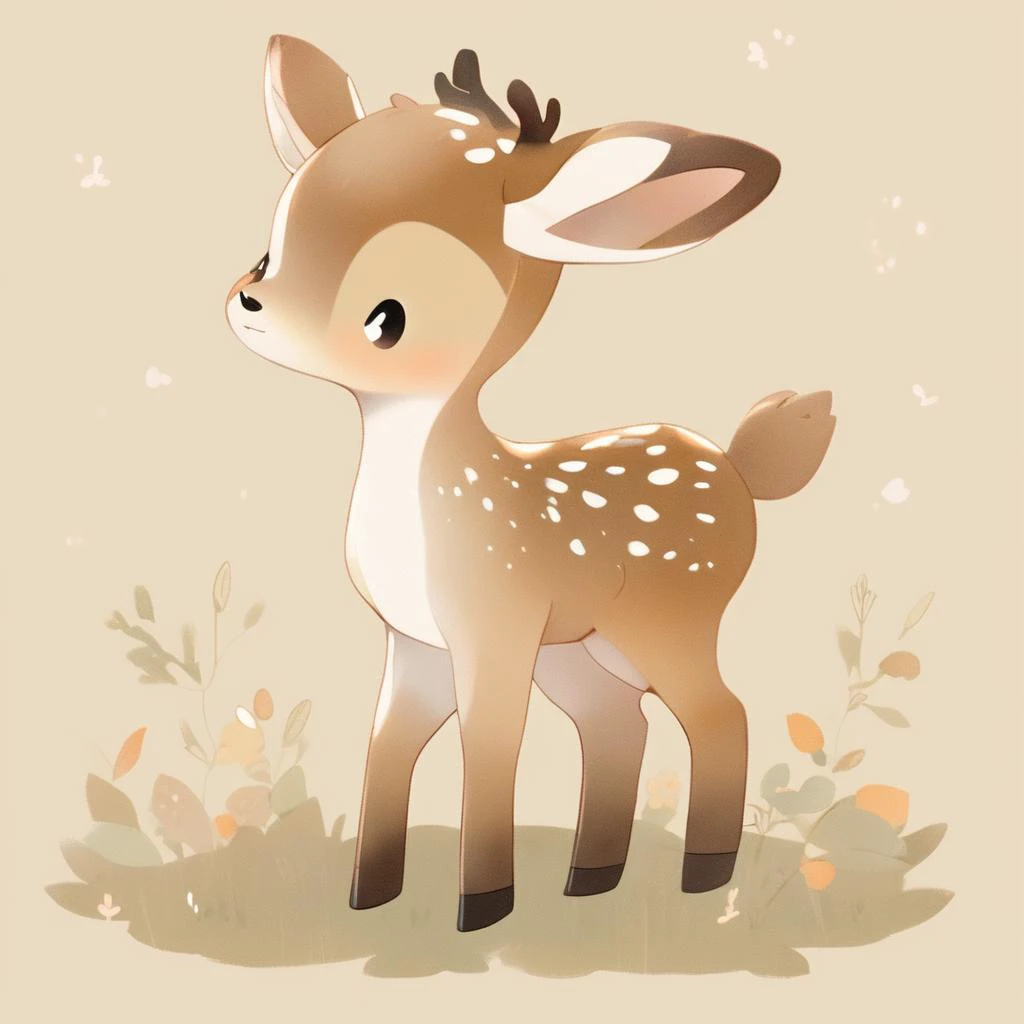 cute deer. solo.
 <lora:loha_animal_sdxl:1>