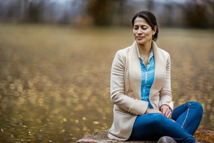 500R,((an woman sitting)),bright background,masterpiece,best quality,super detailed,high resolution,very detailed,8k uhd, (fidelity, fidelity: 1.5) , realistic, (natural light), (bokeh: 1.5), (depth of field:1.2), bokeh background, amazing, fine detail, best, high quality, RAW photo, pureerosface_v1,