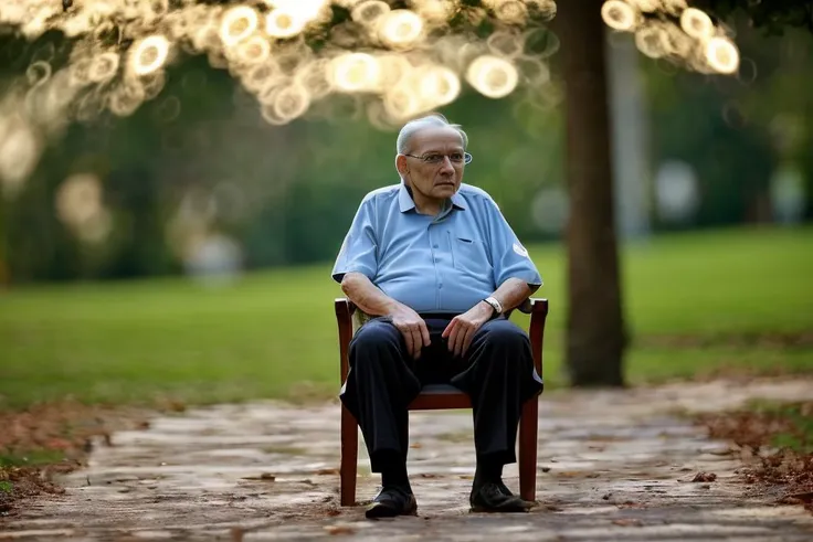500R,((an old man sitting )),bright background,masterpiece,best quality,super detailed,high resolution,very detailed,8k uhd, (fidelity, fidelity: 1.5) , realistic, (natural light), (bokeh: 1.5), (depth of field), bokeh background, amazing, fine detail, best, high quality, RAW photo,