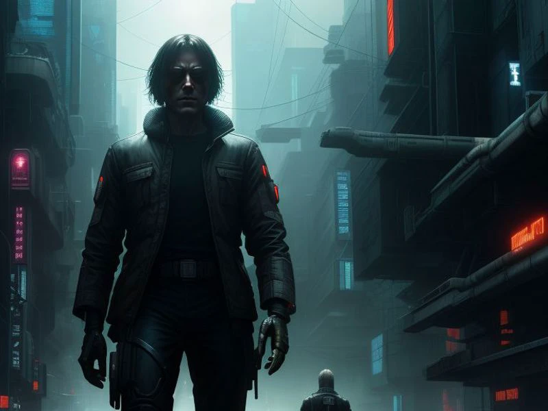 a cyberpunk world where corporations rule
( sci-fi art by david palumbo),