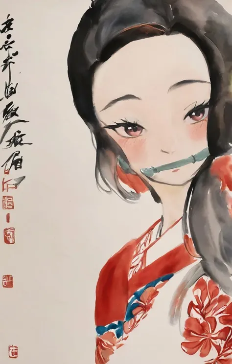 arafed woman in a red dress laying on the ground, inspired by Torii Kiyonaga, shunga style, inspired by Torii Kiyonobu I, inspired by Goyō Hashiguchi, inspired by Suzuki Harunobu, inspired by Kitagawa Utamaro, in the art style of ukiyo - e, japanese cartoon style,geisha,sticking your ass out,