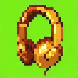 <lora:mcFaithfulItemsV1.0_:1> gold headphones