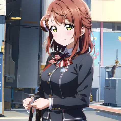high quality, best quality, masterpiece, absurdres, ayumu uehara, uniform, 1girl  <lora:ayumu:0.75>