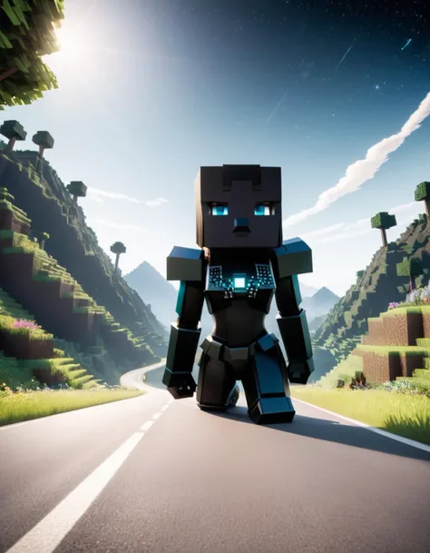 cinematic photo <lora:Minecraft FF LoCON 03:1> minecraft, photograph, intricate background, Street level shot of a [Graceful:Ruthless:12] Nervous ([Panther:Nissan:2]:1.3) , Alien Toll road in background, lush flora and Andromeda constellation in background, Clear skies, horizon-centered, (designed by Kaja Foglio:1.2) , (Akihiko Yoshida:0.8) , (Anton Semenov:0.7) , ultrafine detailed, Cozy, Serial Art, Light and shadow plays, film grain, Sony A7, Selective focus, Ambrotype, matte, Film grain, extremely detailed CG Unity 8k wallpaper, 8K . 35mm photograph, film, bokeh, professional, 4k, highly detailed