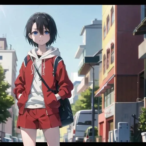 absurdres, highres, masterpiece, best quality,
1girl, blue eyes, cute face, red jersey, open jersey, white hoodie, red shorts, camera, scowl, look at viewer, out door, standing, from front,
<lora:YuzuroNishimiya:0.7>, Yuzuro Nishimiya