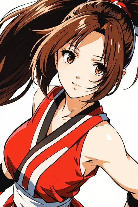 1girl,Brown hair,(city:1.2),maiShiranui,maiShiranui_cloth,<lora:maiShiranui_v1:0.5>