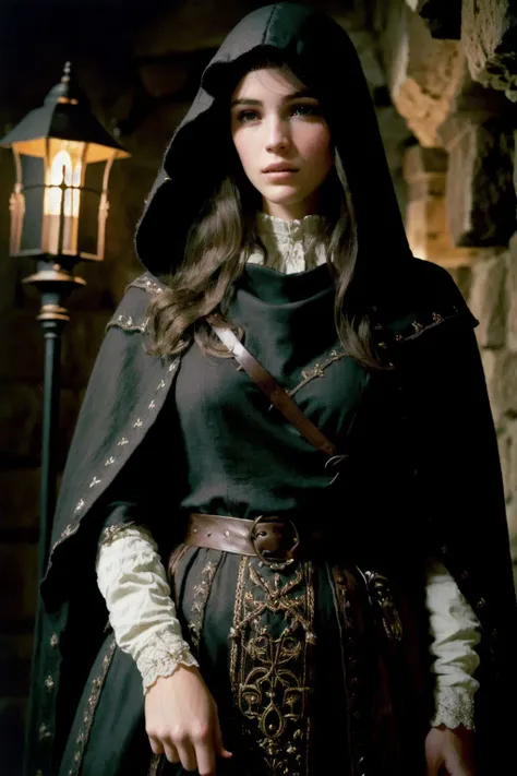 1 girl VeronicaCipher, rogue, DnD, cloak, hood, Medieval Hosen, Alex Cotton Shirt with Eyelets, dagger, dark cave, lamp
analog photo, masterpiece, photorealistic, vibrant color film, masterclass, heavy (film grain), Fujicolor 400, Nikon F401, dungeon and dragon, Medieval
<lora:epiNoiseoffset_v2:1> <lora:aToZovyaRPGArtists_v2Art:0.3>