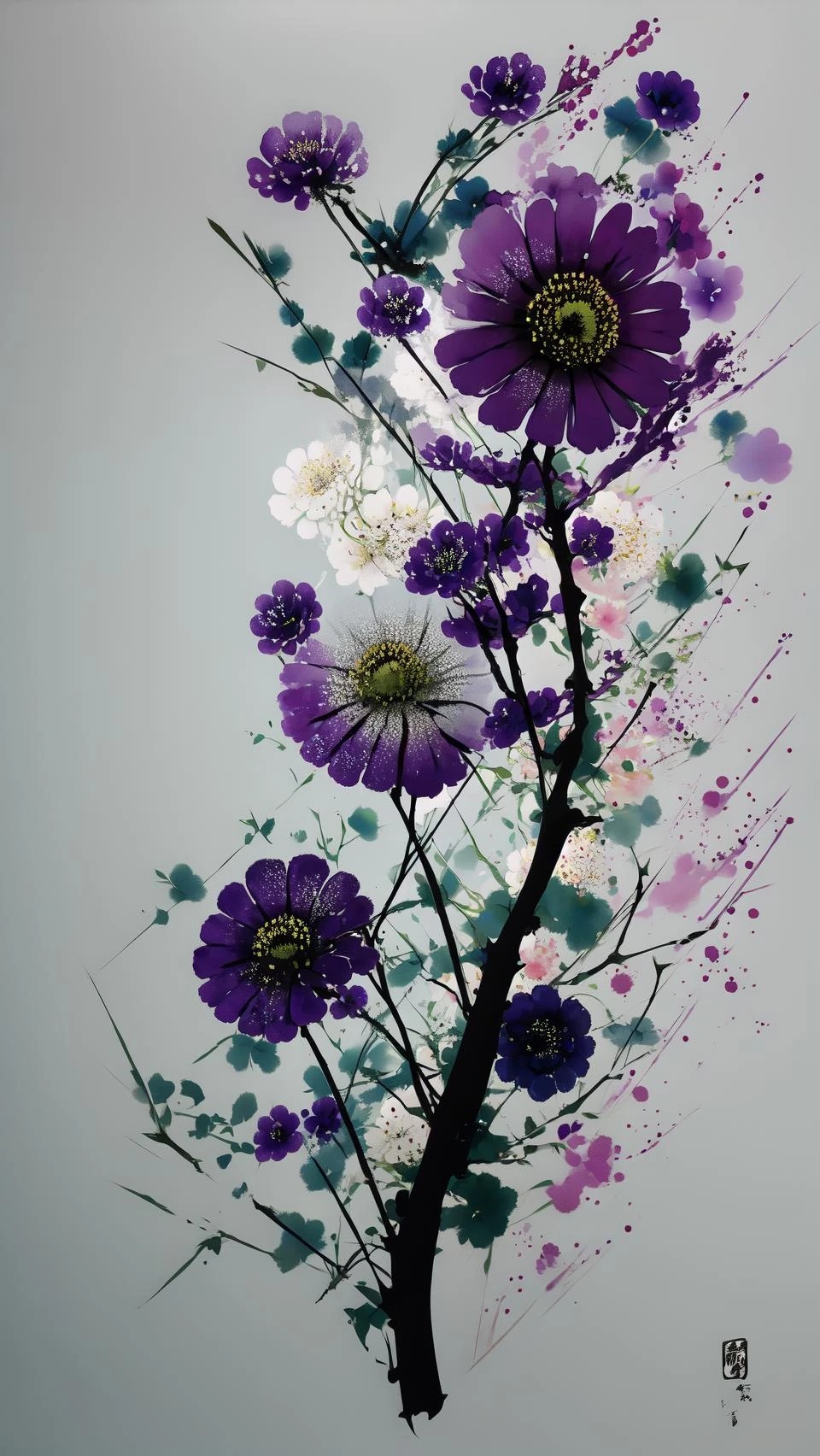 flower, white background, zen flower, simple, minimalistic, <lora:ZenLoRAV1:0.8>