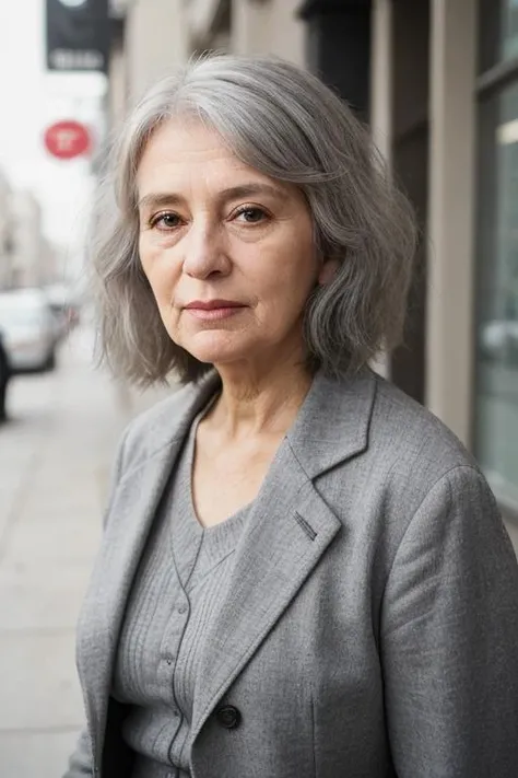 (street fashion photography:1.0)
a photo of a 70 yo woman with unstyled grey hair <lora:polyhdron_all_in_one_eyes_hands_skin_fin:0.3>