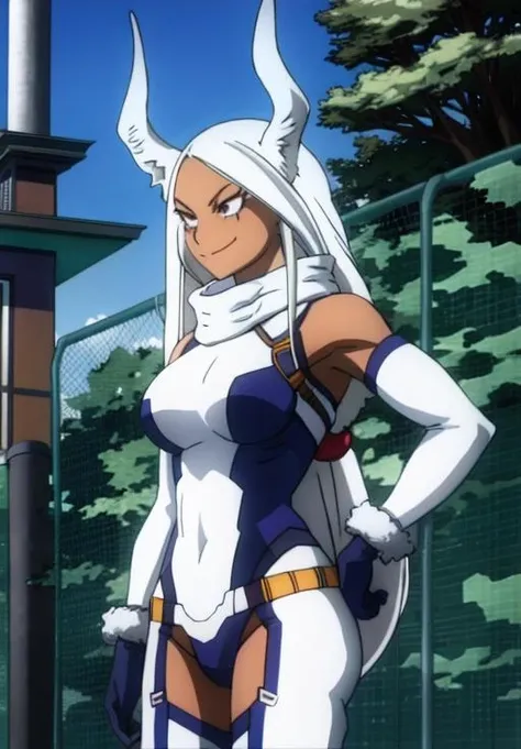 masterpiece,best quality,1girl(msm woman),standing,(wearing school uniform) <lora:mirko-kekeo-nounet:0.8>