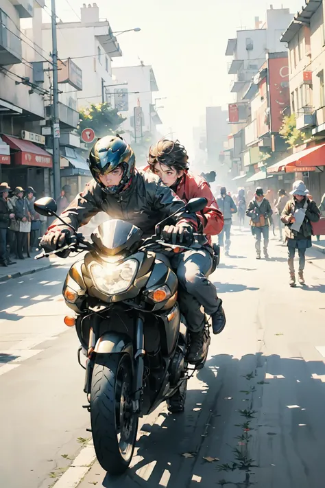A stencil art piece infused with Impressionist painting techniques, depicting a bustling city street scene. The artwork features sharply defined stencil outlines filled with soft, dappled brushstrokes of vibrant colors. People and vehicles are captured in a mix of crisp silhouettes and impressionistic blurs, creating an atmosphere buzzing with energy. Sunlight filters through the scene, creating a blend of sharp shadows and gentle light diffusion. The image combines stencil sharpness with Impressionist color blending in a lively urban setting., <lora:å·¥ç¬ç»å½é£è±å_v0.9:0.8>,