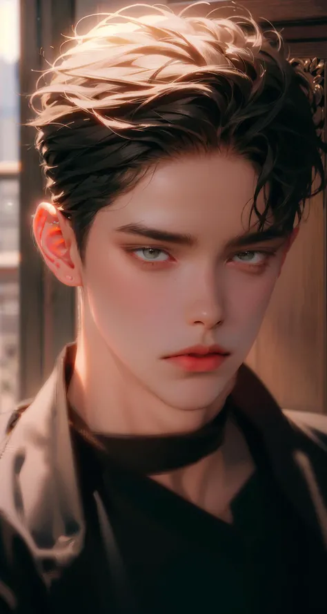 1boy,  highly detailed, sharp focus, intricate,  8k, hair, realistic,