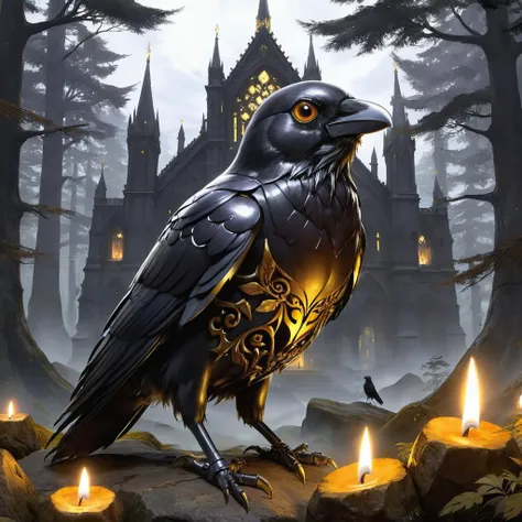 mountains of golden skulls,mecha  crow, outdoors, cathedral, duskull, dusk, yuuhi kurenai, the legend of zelda: tears of the kingdom, crows fall all over the ground, dark forest, lycoris radiata, 1girl, solo, 
best quality, high quality, highres, masterpiece, 
<lora:crow SDXL-000001:0.7>
 <lora:SDXL Detail Tweaker XL ç»èè°æ´å¨ -3 3:3>
 <lora:SDXL Darkness_Cinema:0.6>