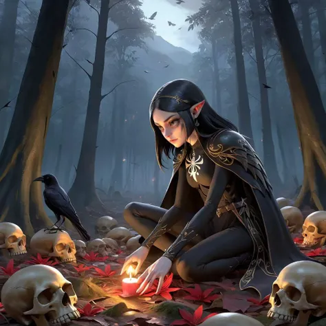 mountains of golden skulls, crow, cathedral, duskull, dusk, the legend of zelda: tears of the kingdom, crows fall all over the ground, dark forest, 1girl, solo, spider lily,
best quality, high quality, highres, masterpiece,
<lora:crow SDXL-000001:0.7>
<lora:SDXL Detail Tweaker XL ç»èè°æ´å¨ -3 3:3>
<lora:SDXL Darkness_Cinema:0.6>