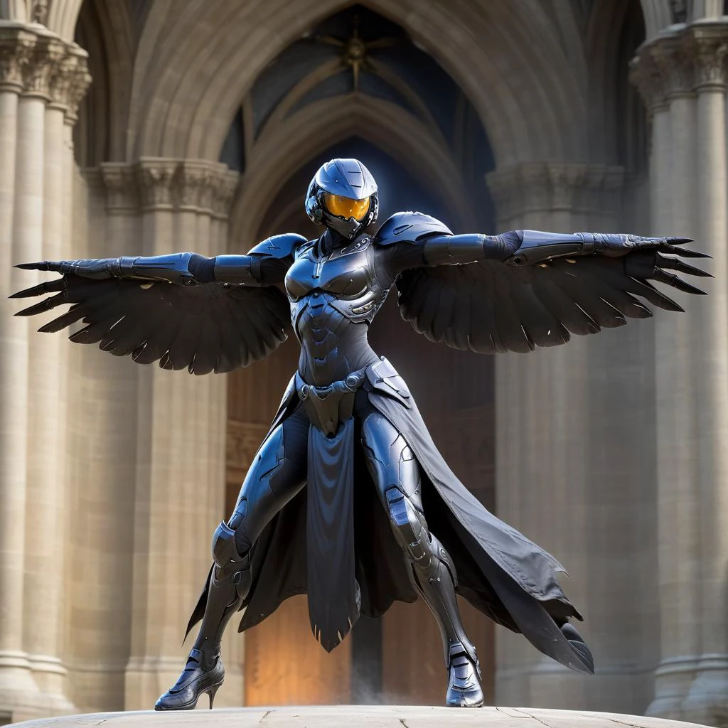 <lora:0 crow 200M SDXL-000005:0.8>
crow,best quality, masterpiece, master of epic, high quality, highres,1girl, cathedral, halo, crowgirl, full body, fight stance,
<lora:SDXL drunken_fist 0.1 触å fight stance:0.5>