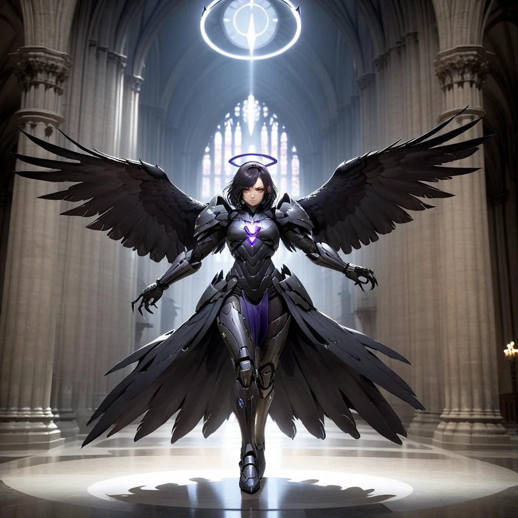 <lora:0 crow 200M SDXL-000005:0.8>
crow,best quality, masterpiece, master of epic, high quality, highres,1girl, cathedral, halo, full body, fight stance,crow knight,
<lora:SDXL drunken_fist 0.1 触å fight stance:0.5>