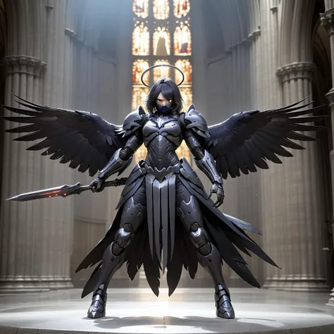 <lora:0 crow 200M SDXL-000005:0.8>
crow,best quality, masterpiece, master of epic, high quality, highres,1girl, cathedral, halo, full body, fight stance,crow knight,
<lora:SDXL drunken_fist 0.1 触å fight stance:0.5>