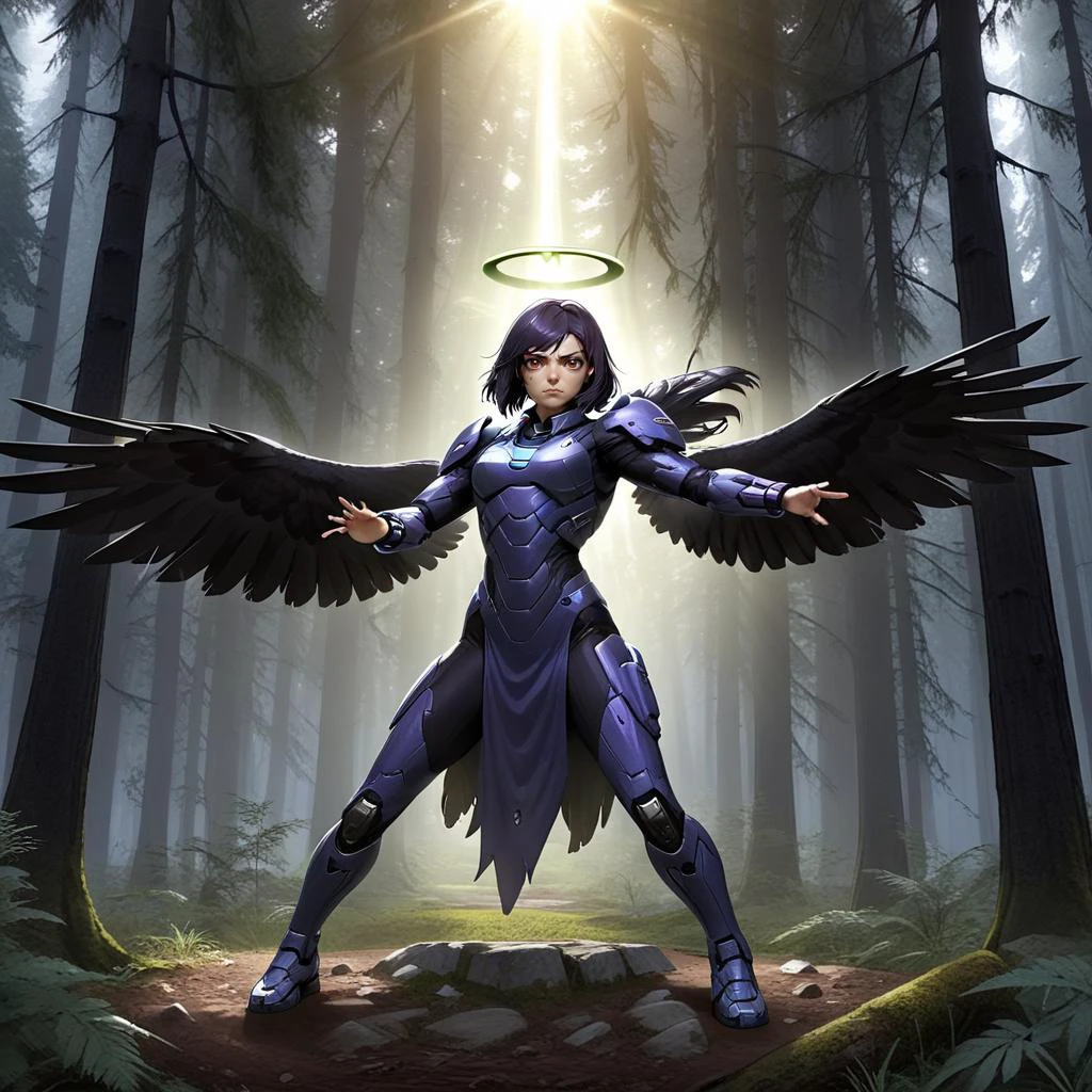 <lora:0 crow 200M SDXL-000005:0.8>
crow,best quality, masterpiece, master of epic, high quality, highres,1girl, halo, fight stance, forest, f'l'y
<lora:SDXL drunken_fist 0.1 触å fight stance:0.5>