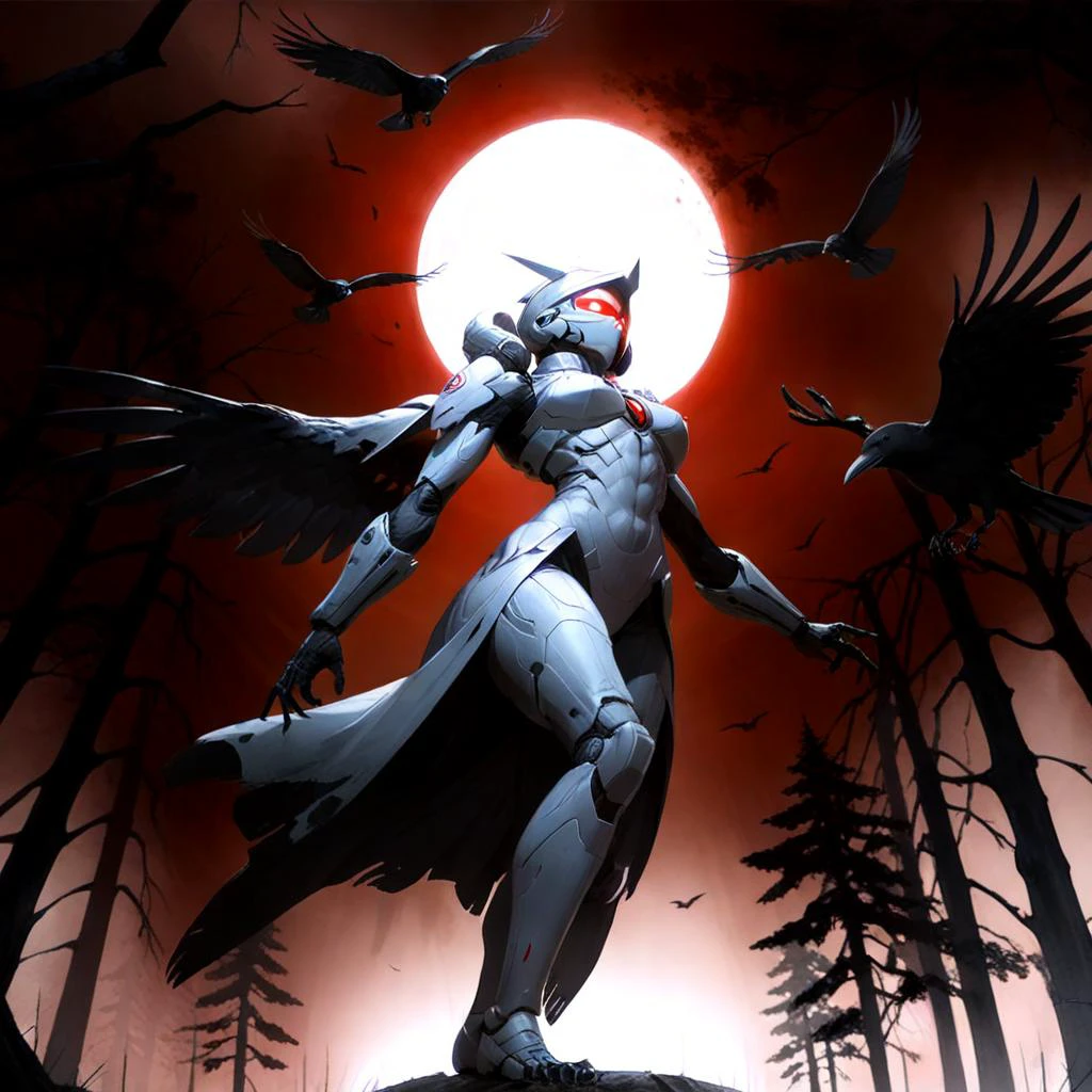 <lora:0 crow 200M SDXL-000005:0.8>
crow,best quality, masterpiece, master of epic, high quality, highres,1girl, halo, fight stance, forest, night, blood moon, death flag,
<lora:SDXL Detail Tweaker XL ç»èè°æ´å¨ -3 3:1>
<lora:SDXL fromBelow 触å from below:1>from below,