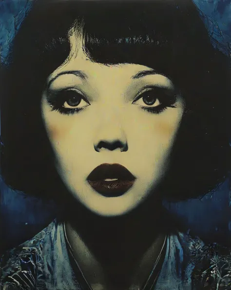 by ilya kuvshinov and gustav klimt, Cyanotype Print, Oil painting of a monster Cuckoo, volumetric lighting, key visual, <lora:Moody__Time:1>