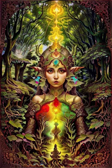 woman with a perfect face in a mythical forest, masterpiece, intricate details, raw photo, photo unp <lora:Occult_drawing_style_v0.2_SD1.5:1> 0ccult