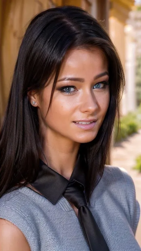stunning intricate full color <lora:melisa_mendiny:1> RAW photo portrait headshot of melisa_mendiny, (1girl:1.3),
upper_body, at the middle of frame,
(fit), (perfect antomy:1.3), a beautiful woman, modelshoot style,
wearing (collared_shirt:1.4) with (black_tie:1.4),
in a (market:1.1),
beautiful,
blue_pupils,
seductive_look, pretty_month, ((detailed_face, focus_on_face, detailed_eyes)),
looking at the viewer, (cute smile), (natural light),
((sharp face, detailed face, realistic face, naturtal skin, realistic skin, detailed skin, pores, detailed eyes,realistic eyes)),, depth of field, ((cinematic light)), colorful, hyper detail, masterpiece, photorealistic,detailed, intricate, highly detailed eyes, sharp focus on eyes,
(4k, RAW photo, best quality, depth of field, ultra high res:1.1),(absurdres, intricate, photorealistic, masterpiece, ultra-detailed:1.2),
<lora:add_detail:0.8>