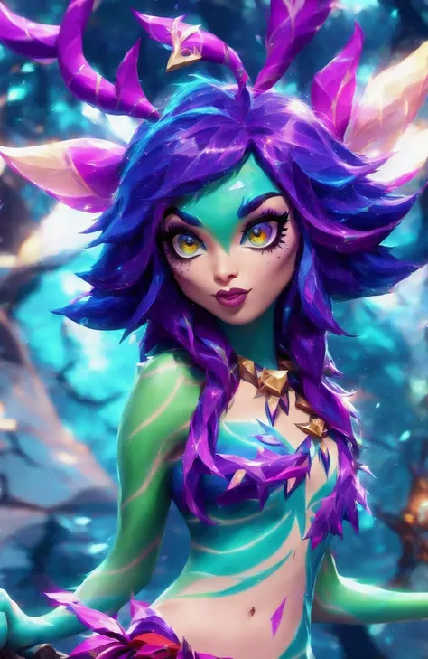 award winning photo, 8k, soft lighting, neeko from league of legends Style-Neeko, nikon d 850 film stock photograph 4 kodak portra 400 camera f16 lens rich colors hyper realistic lifelike texture dramatic lighting trending on artstation cinestill 800