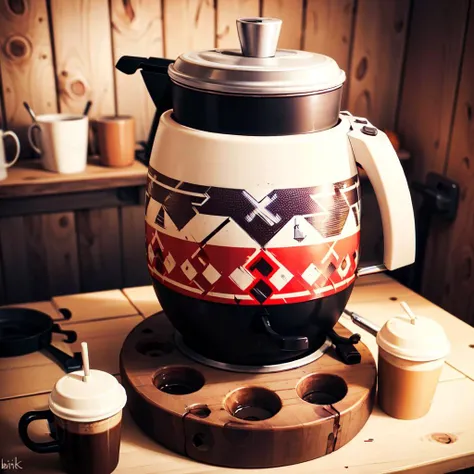 <lora:totempunkai_v10:.55>, totempunkai coffee machine