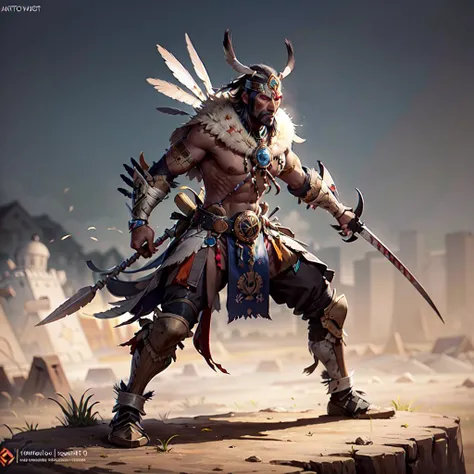 concept art <lora:totempunkai_v10:.55>, totempunkai warrior