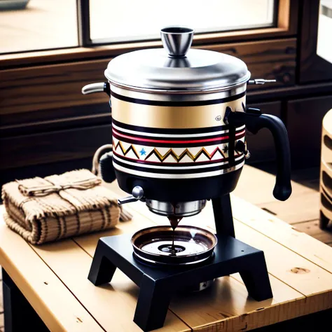 <lora:totempunkai_v10:.55>, totempunkai coffee machine