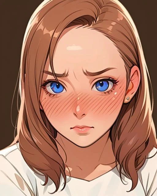 face of girl, (Hesitant eye contact, blush spreading across the cheeks:1.4),
(detailed, realistic, high quality, best quality:1.4)