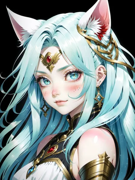 anime espi alaie, in the style of detailed fantasy art, dark white and bronze, energy-filled illustrations, catcore, powerful portraits, rtx on, furry art