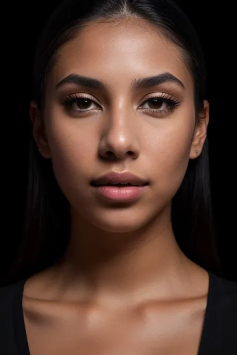 DEN_lbady97_OF,
((headshot:1.2) portrait on a (plain black background:1.2), (headshot:1.2), (face focus:1.1), (facing the camera:1.2), Head in the centre, (eye contact:1.3), (intense stare:1.1), mouth open, (facing straightforward:1.2), (forward facing:1.1), Head, face, Head focus, Head tilted down, looking slightly up at the camera:1.2),
bokeh, f1.4, 40mm, photorealistic, raw, 8k, textured skin, skin pores, intricate details  <lora:epi_noiseoffset2:1>, epiCRealism