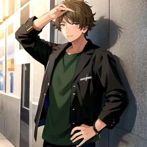 <lora:MidoriES-09:0.8>, best quality, highres, midori_es,shirt, jacket, black jacket, green shirt, looking at viewer, portrait