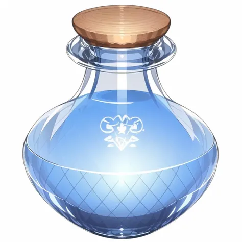 A bottle, game bottle, beautiful pattern, heart, no person, still life, transparent, white background, reasonable structure, game icon, (2d),<lora:Gameiconresearch_bottle3:0.6>