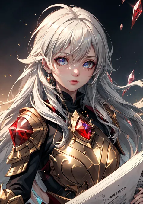 {{masterpiece}},illustration,best quality,extremely detailed CG unity 8k wallpaper,original,high resolution,oversized documents,portrait,{{{{{extremely delicate and beautiful girl}}}}},{{artbook}},{precise geometry},{{{fantasy}}},white hair,very long hair,gem hair,messy hair,floating hair,hair flowing in the wind,red eyes,beautiful detail eyes,jewel eyes,{{red crystal armor}},red crystal decoration,{{red crystal dragon}},{{red crystal}},fog,drifting ashes,breeze,ashes,casting spells,ice crystal magic,depthoffield,{lens flare},good lighting,{{{{ray tracing}}}},glittering,sparkling,dynamic angle,cinematic angle,, masterpiece,best quality,highly detailed,Amazing,finely detail,extremely detailed CG unity 8k wallpaper,score:>=60,, beautiful detailed eyes,Fine hair texture,