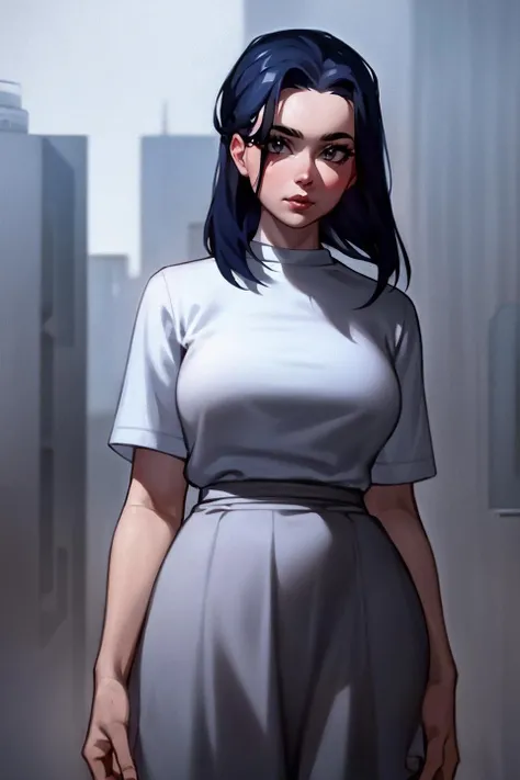 masterpiece, Simple and Clean, hyperdetailed, buxom Hipster Patcharapimol, she is wearing a Culottes and tucked-in t-shirt, her Culottes and tucked-in t-shirt is tailored by Patrick Kelly, she has Platinum hair styled as Fauxhawk, <lora:SashaKhmel-10:0.9>, editorial photo, shot on CineStill 800T, foggy mood, close up shot, 32k, cinematic composition, professional color grading, film grain, atmosphere, wondrous