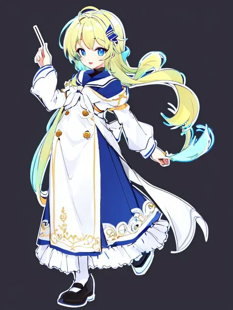 <lora:pstyle5A:1> style parody (thick outline:1.5), best quality, high detailed, Faint lips,UC:realistic, cinematic lighting petite 1girl gradient hair blue eyes, seductive happy school_Uniform Fullbody dynamic pose