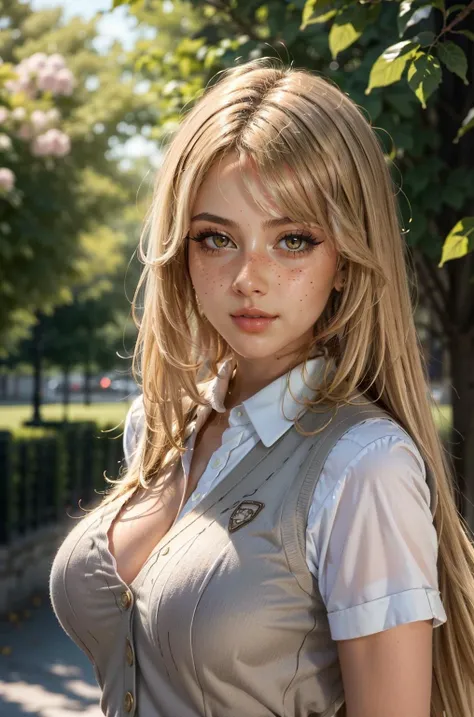 (masterpiece, best quality, high resolution:1.2), (seductive pose:1.2), (dynamic angle:1.2), detailed fantasy background,
casual photography, HDR, natural light, (anti-aliasing:1.2), elegant, soft scattered light, realistic proportions, limited palette, backlit, accent lighting, (neutral colors:1.3), cross process, cinematic lighting, coherent light, coherent shadows,
detailed face, detailed eyes, detailed skin, extremely detailed, intricate details, long hair, tattoo, realistic, freckles, lips, looking at viewer, solo, parted bangs, large breasts, thin waist, detailed breasts, <lora:shokuhou_misaki_v2:0.8> hmmisaki, 1girl, long hair, symbol-shaped pupils, +_+, large breasts, tokiwadai school uniform, sweater vest, short sleeves, white gloves, elbow gloves, pleated skirt, white thighhighs