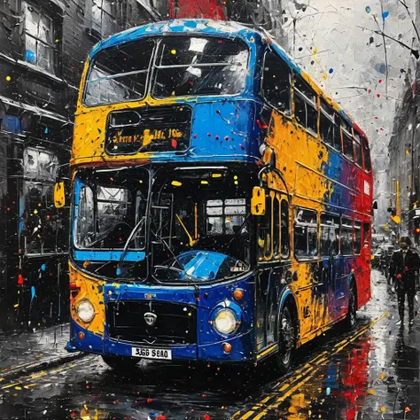 impactful paint of A bus in London  <lora:Pollock_2_0:0.7>,    highly detailed,   8k,   sharp,  professional, clear,   high contrast, high saturated, , vivid deep blacks, crystal clear